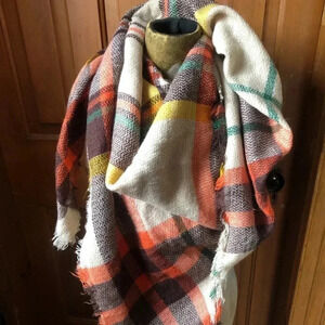 Autumn Colours  Plaid Blanket Scarf